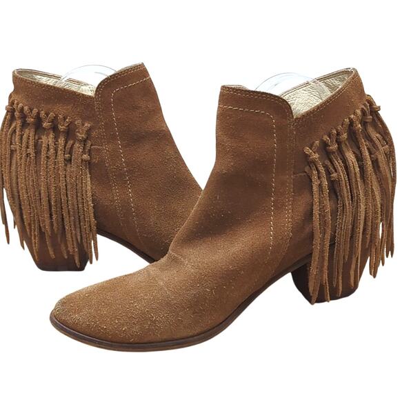 Vélez Shoes - Vélez for Leather Lovers Fringe Suede Boots US Women's 10 Western Heeled Booties